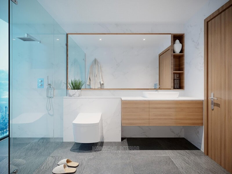 Thiết kế nội thất phòng tắm chung cư cao cấp Mẫu thiết kế nội thất chung cư đẹp