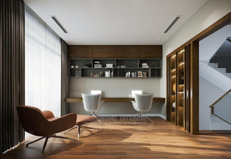Mẫu phòng học đẹp ở nhà dành cho 2 người Thiết kế nội thất chung cư