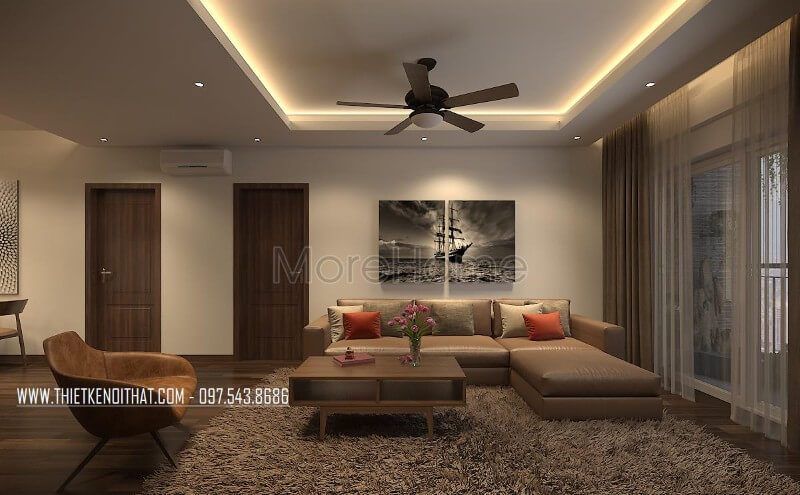 Tạo sự tôi tối nhưng sang trọng khi thiết kế nội thất phòng khách, để làm nổi bật và thu hút điểm nhìn khi khách đến nhà.